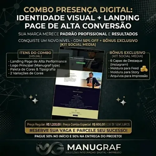 Landing Page de Alta Performance: Site focado em conversão, rápido, responsivo