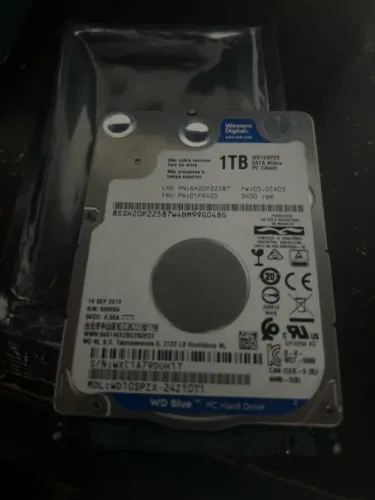 Hd 1 terabyte western notebook