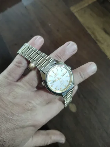 Relógio Orient Automático Bicolor Clássico Day-Date Original