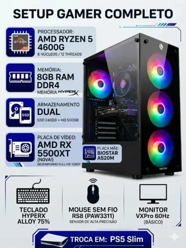 PC Gamer Troco em PS5