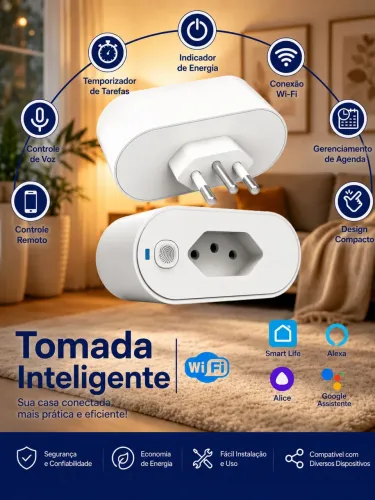 Tomada inteligente Wi-Fi 