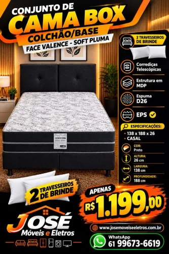 CAMA BOX CASAL- JOSÉ MÓVEIS