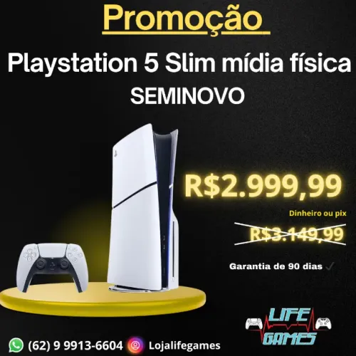 Playstation 5 Slim Mídia física Seminovo com garantia