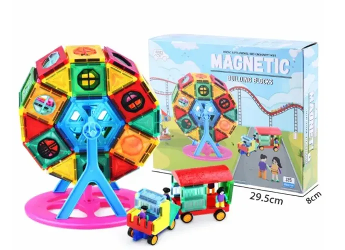 Blocos Magnéticos Montessori Educativo Brinquedo 103 peças