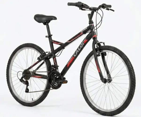 Bicicleta caloi aro 24 com marcha e retrovisor
