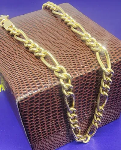 Pulseira Masculina Elos Ouro 18 Kilates Peso 4,89 Gramas 22 cm 4 mm Oca 