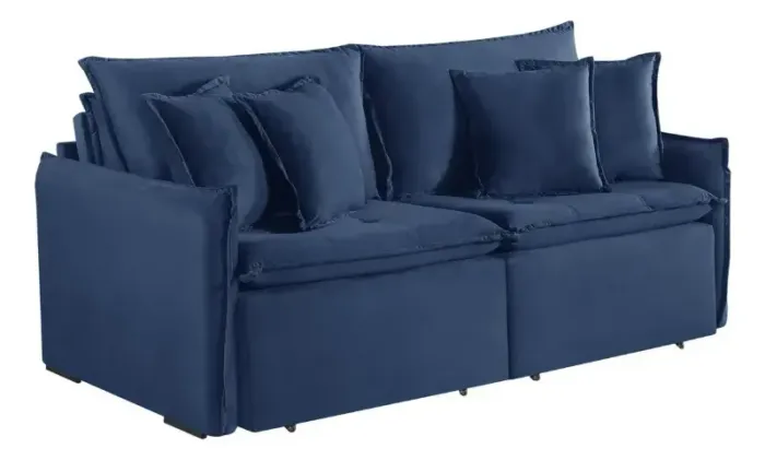 Sofá Sem Caixa Júpiter Premium Azul Marinho