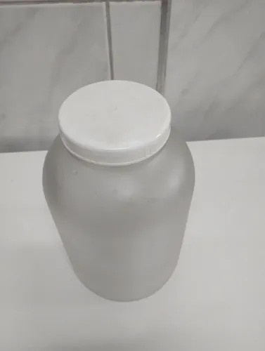 Pote de vidro fosco 