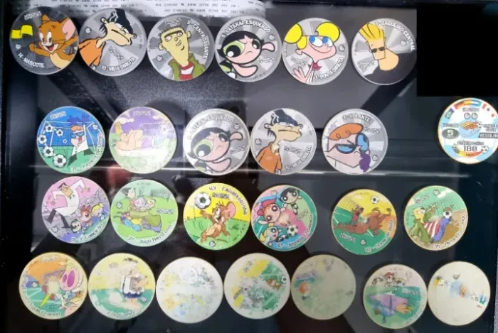 Lote Tazos Copa Toon 7 ótimos + 18 bons a ruins
