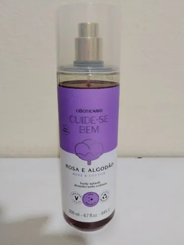 Body Splash fragrância rosa e algodão