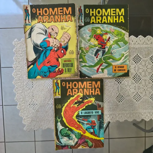Lote Histórico O Homem-Aranha (1ª Série EBAL) - Números 35, 36 e 38