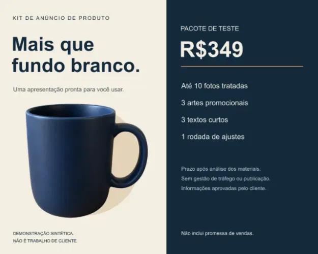 Kit de anúncio para produtos: fotos, artes e textos