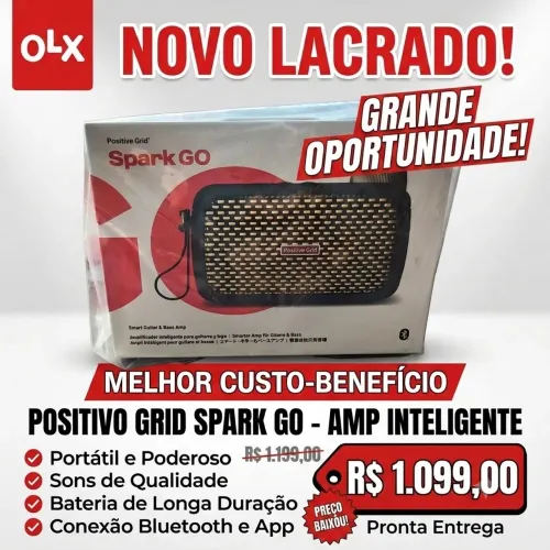 Guitarra Amplificador de guitarra - Positive Grid Spark GO - Novo / Lacrado