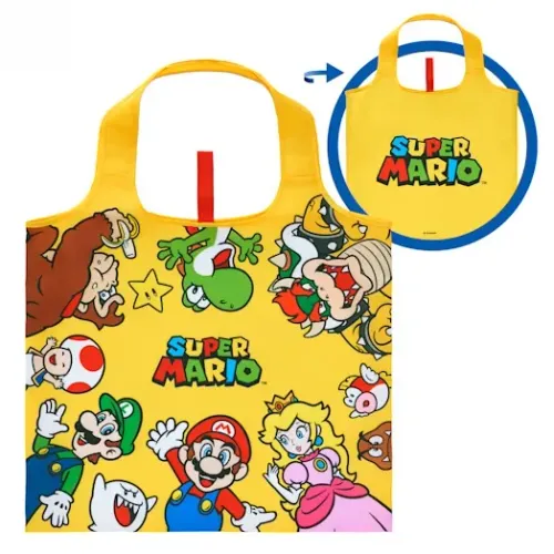 Sacola Super Mario Original Importada Nintendo Rewards Bolsa Compras Tote Bag