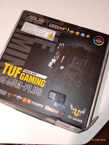 Título: Placa-Mãe Asus TUF Gaming B550M-Plus AM4 (Na Caixa + Acessórios)<br>Preço: R$ 580,00
