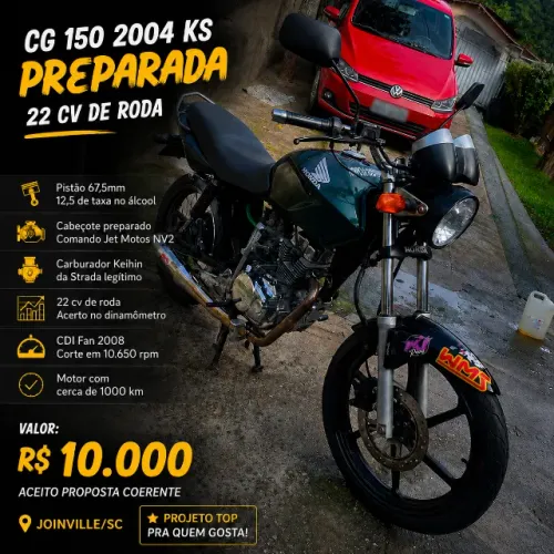 vendo ou troco CG150 POR TORNADO OU OUTRAS MOTOS MAIORES