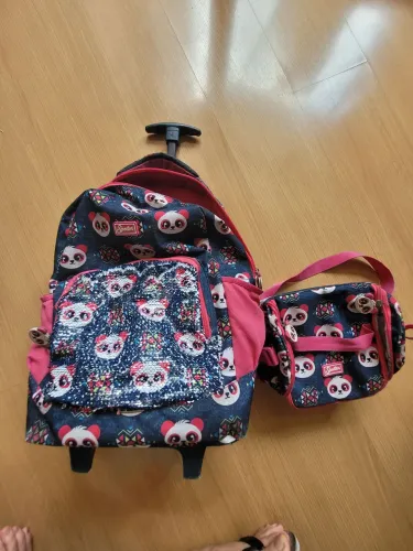 Mochila Lancheira Rodinha Infantil Reforçada Escolar