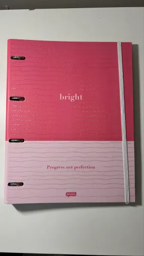 Fichário Jandaia bright grande rosa