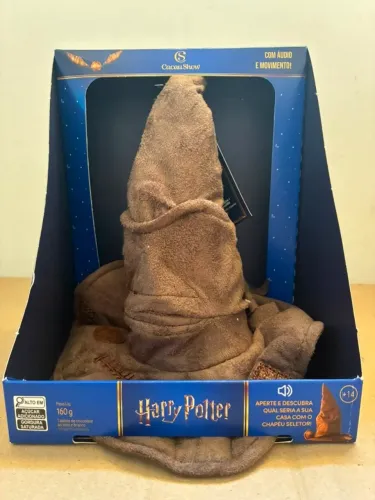 Chapéu Seletor Eletrônico Harry Potter Cacau Show Interativo Sem Chocolate