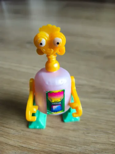 Robôzinho Brinquedo Antigo Kinder Ovo anos 70/80/90 - Acompanha folheto (BPZ) 