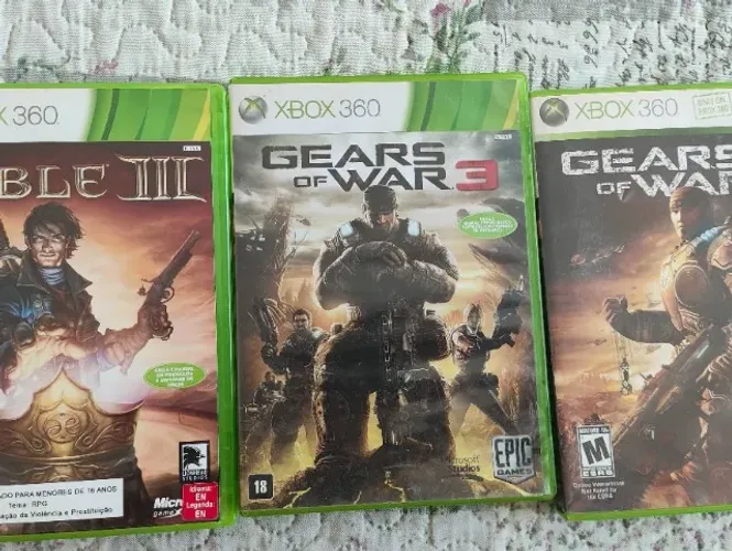 Jogos Exclusivos Xbox 360- Fabre III, Gears Of War3 e 2