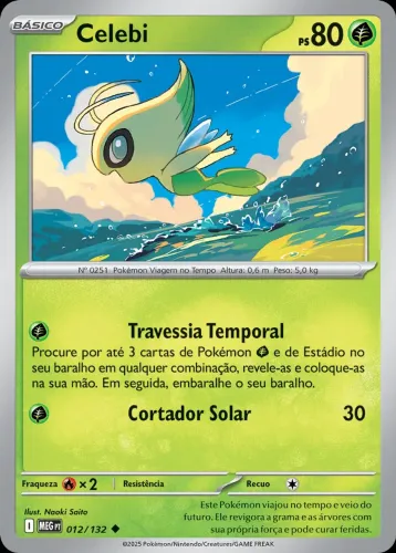 Carta Pokémon - Celebi 012/132 Megaevolução Original Celebi Mega Evolution Meg Português