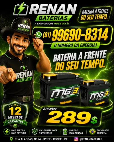 Bateria mg3 1 ano garantia entrega grátis