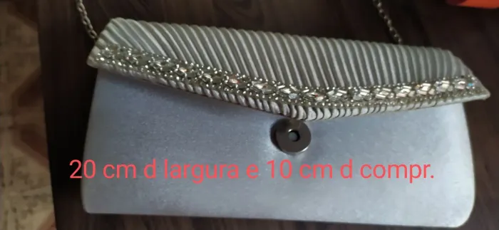 Bolsa prata para festa