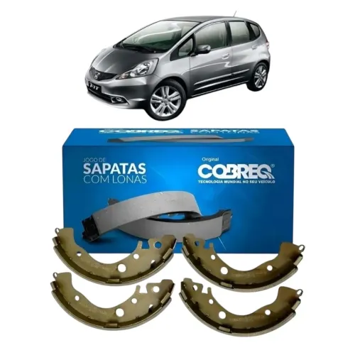 Lona de freio traseiro Honda Fit e city 09/14 cobreq