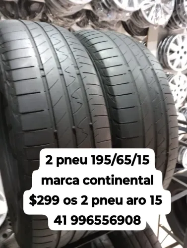 Pneus 195/65/15 marca continental $299 os 2 pneu aro 15 roda muito ainda não é remold