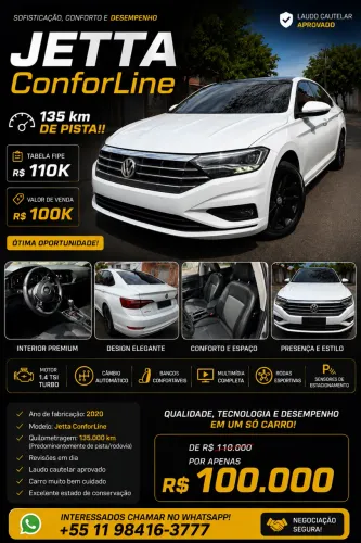 Volkswagen Jetta Comfort. 250 TSI 1.4 Flex 16V Aut. 2020