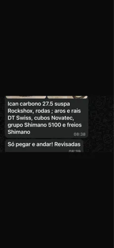 Bicicleta carbono aro 27,5