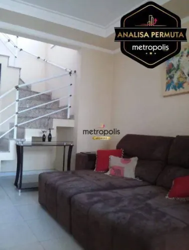 Sobrado com 3 dormitórios à venda, 163 m² por R$ 860.000,00 - Paulicéia - São Bernardo do