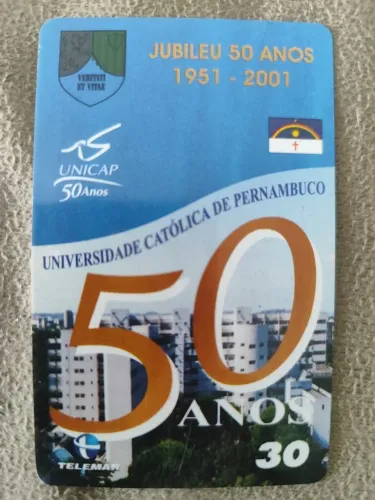 Cartão telefonico 50 anos UNICAP