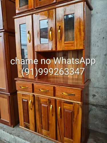 Armário de cozinha 3 portas todo de madeira
