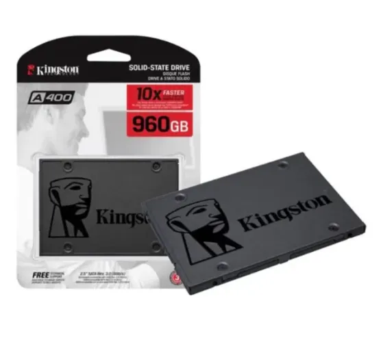 SSD Kingston A400, 960GB, 2.5, SATA III 6GB/s, Leitura 500MB/s, Gravação 450MB/s, SA400S37