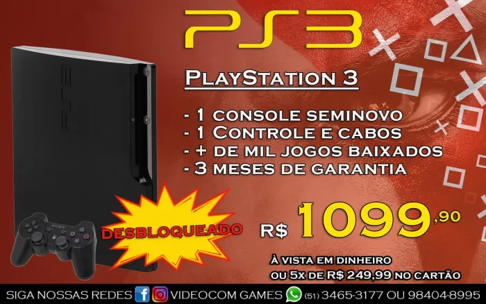Console ps3 desbloqueado 