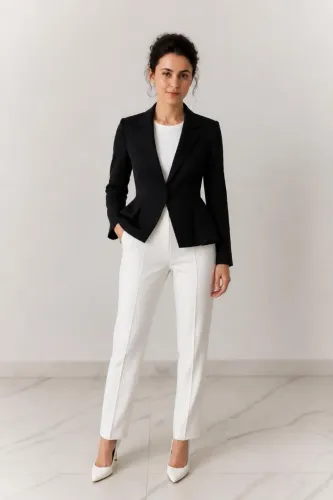 Blazer Peplum Preto