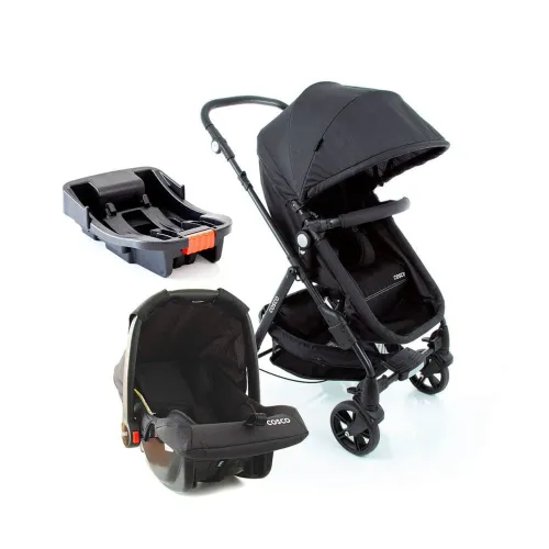 Carrinho de bebê Moisés Cosco Poppy NOVO + bebê conforto + base