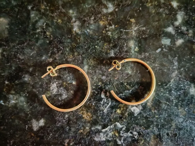 Brincos Dourado Argola Média Feminino 