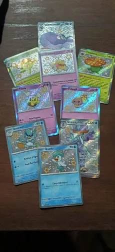 Kit 9 cartas pokemon shinys coleção de paldea original pokemon tcg,cartas em ótimo estado