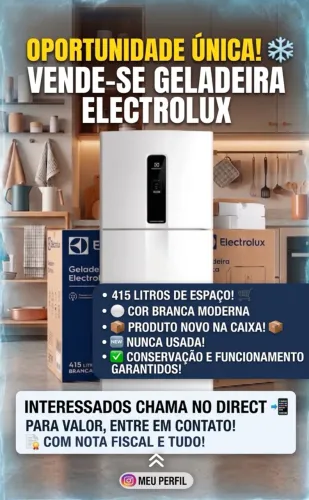 Geladeira na caixa