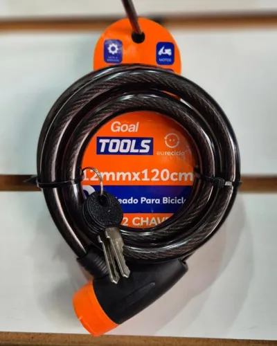 Cadeado para Bicicleta 120cm Com 2 Chaves - Entrega Grátis