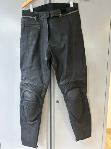 Calça De Couro Revit Preta Masculina Moto Tam 40 Original