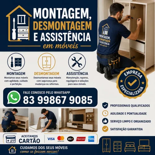 Montagem e assistência em móveis