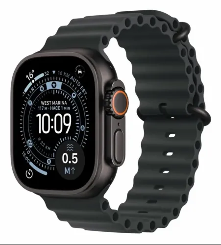 Apple Watch Ultra 3 49mm Black Ti Black Ocean Band