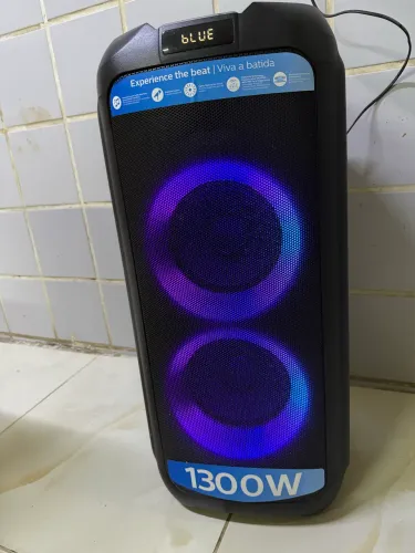 Caixa De Som Party Speaker Bluetooth Usb 1300w