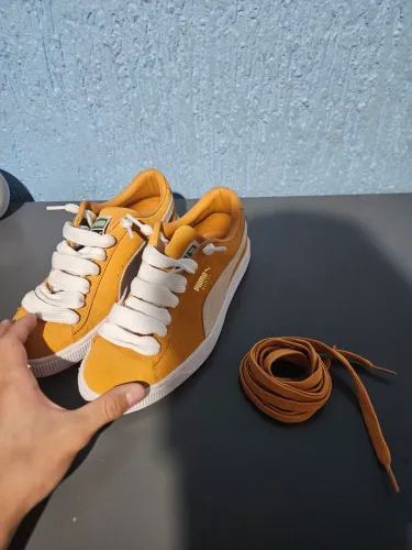 tenis puma suede classic amarelo