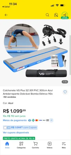 Colchão de ginástica