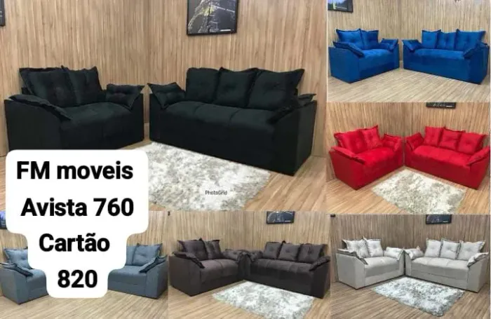 Conjunto de sofá 2x3 lugares 
